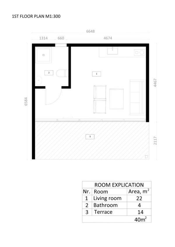 Aiamaja Antalya, 40 m²