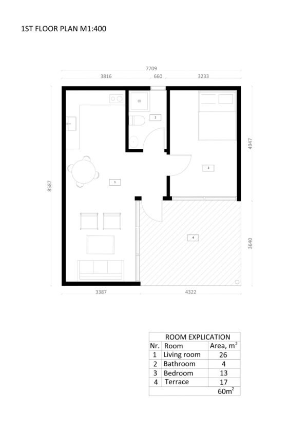 Aiamaja Liverpool, 60 m²