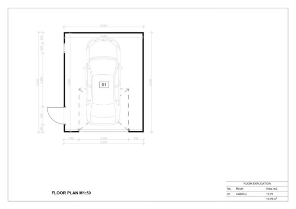 Garaaž Portsmouth, 19 m²
