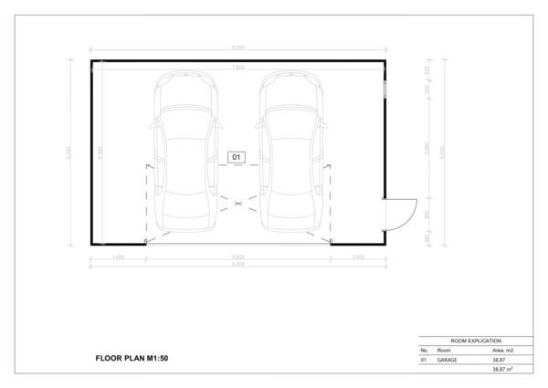 Isoleeritud 2 Auto Garaaž  Trelan, 38 m²