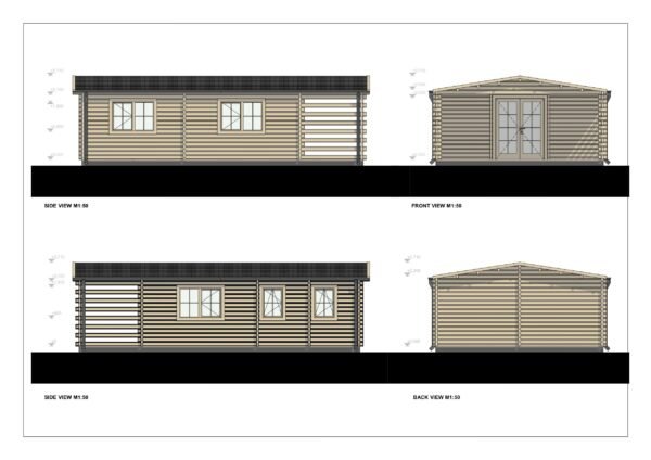 Palkmajad Blyth, 46 m²