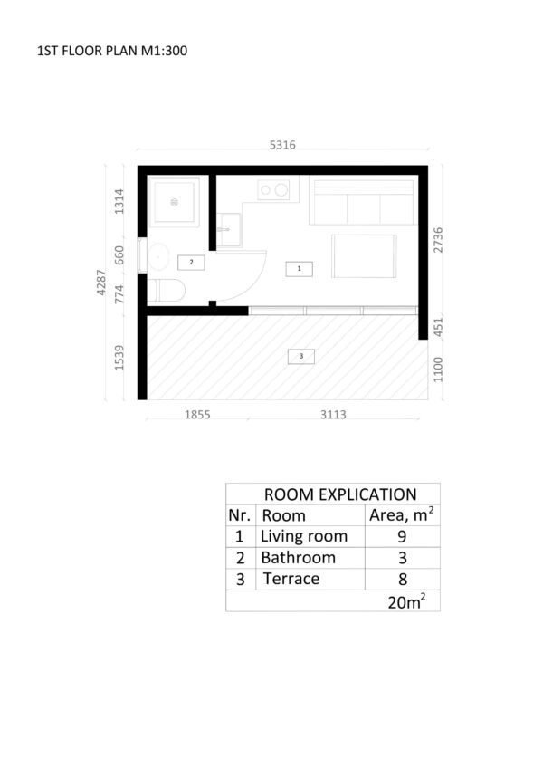 SIP Maja Tarifa, 20 m²