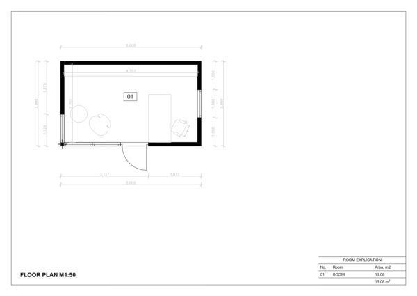 Isoleeritud Aiamaja Hamburg, 15 m²