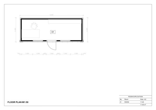 Isoleeritud Moodulmaja Sangatte, 12 m²
