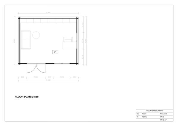 Palkmajad Drammen, 20 m²
