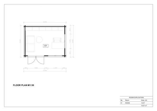 Palkmajad Stavanger, 12 m²
