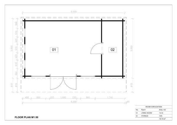Traditional Outdoor Office Kaltag 44mm, 3.5×6, 21 M² - Image 6