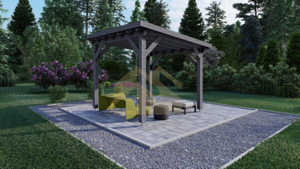 Wooden Outdoor Gazebo Seward, 3×3, 9 M²